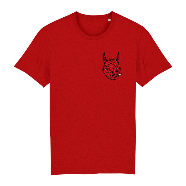 Image of Red Devil Head - Unisex T - By Polly Nor