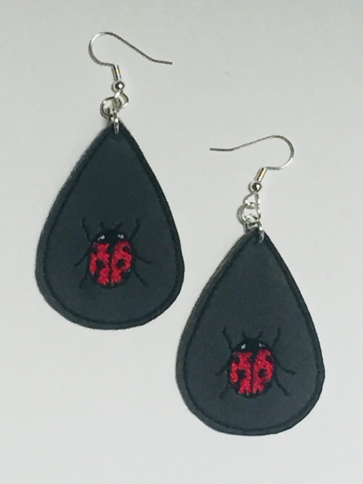 Image of Ladybug Teardrop Earrings