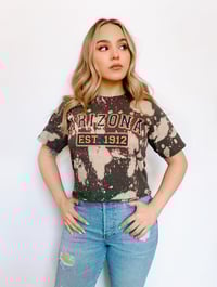 Arizona Cropped Bleached Graphic T-Shirt 