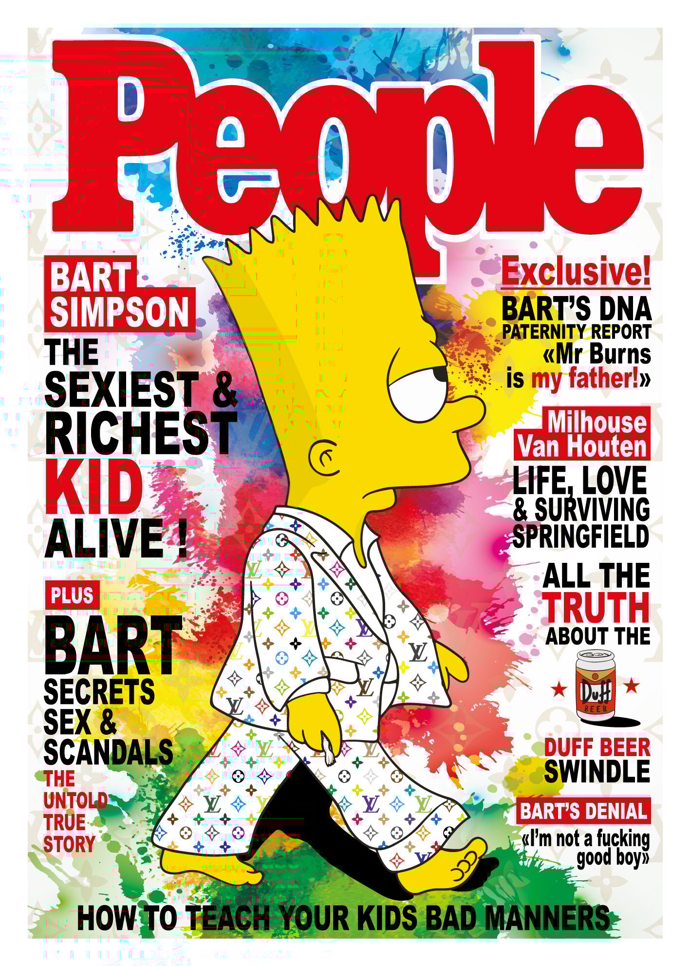 Image of Kobalt - Bart Simpson's fashion week - Limited edition 50 - 70x50cm
