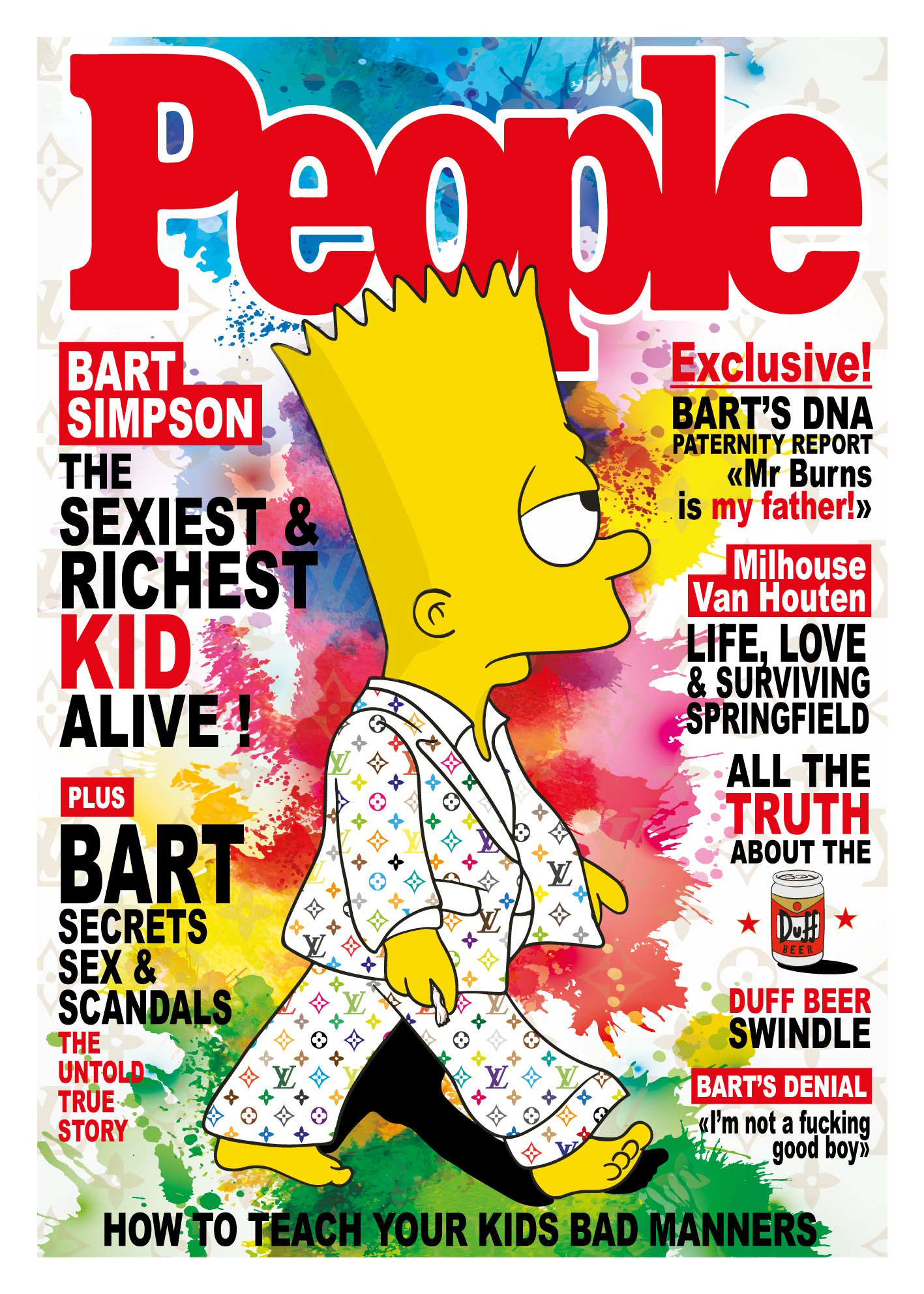 Image of Kobalt - Bart Simpson's fashion week - Limited edition 50 - 70x50cm 