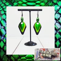 Image 1 of Emerald City Triple Layer Serpent Scale Earrings
