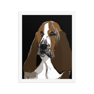 Image of BASSET HOUND FRAMED ART