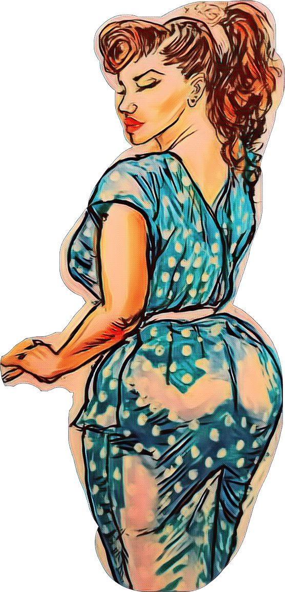 Image of Pinup Girl in Polka Dots