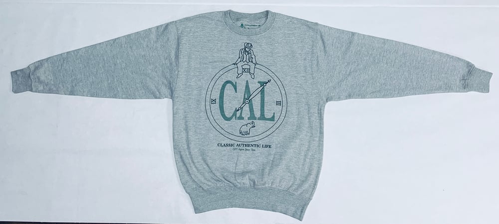 Image of CAL Signature Crew Neck Grey/Green 