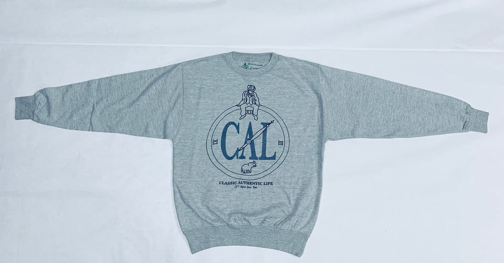 Image of CAL Signature Crew Neck Grey/Blue