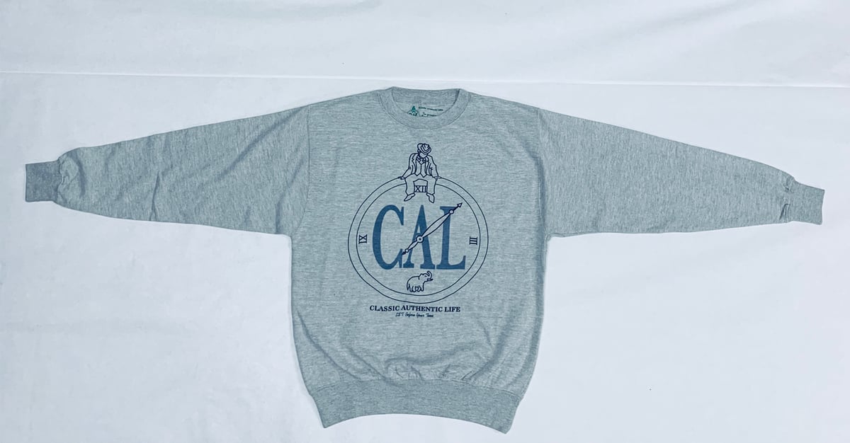 Image of CAL Signature Crew Neck Grey/Blue