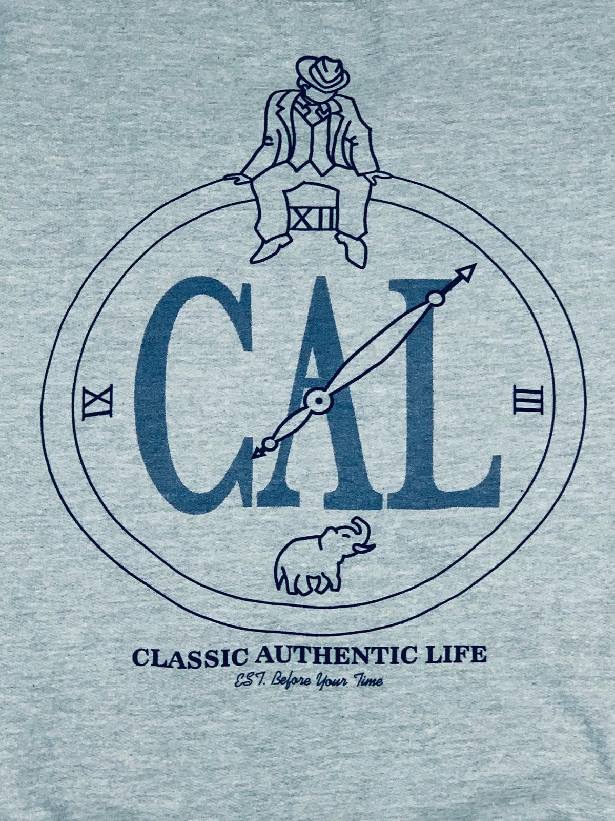 Image of CAL Signature Crew Neck Grey/Blue