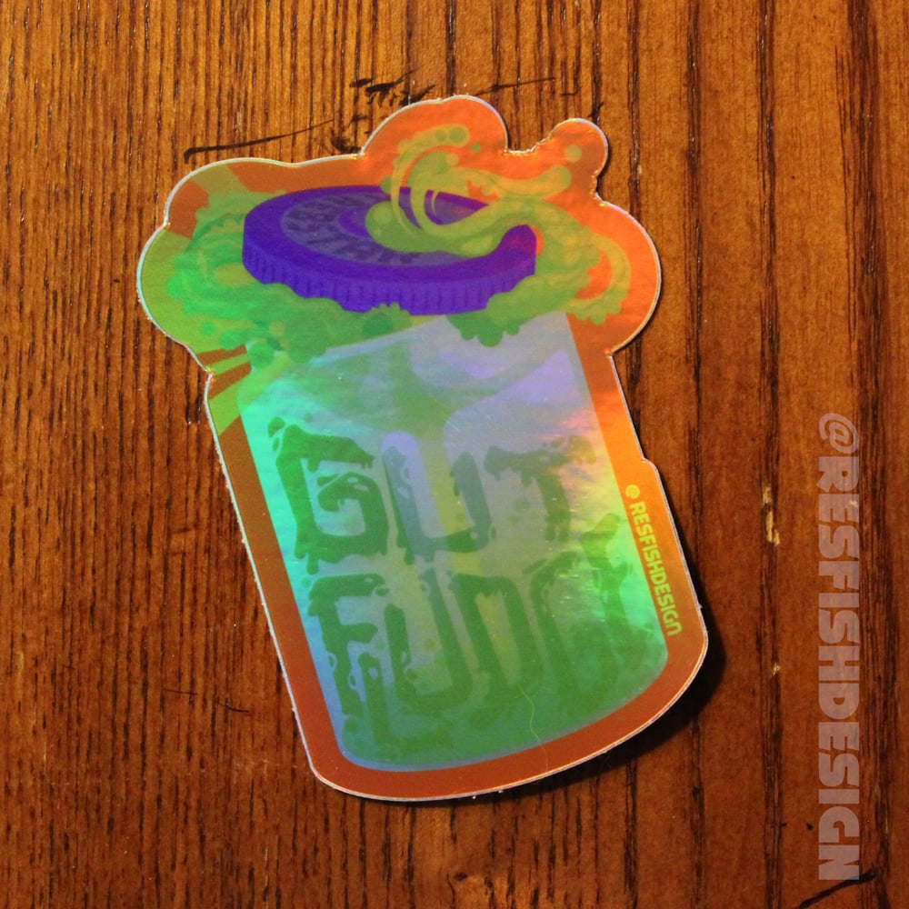 Image of Gut Fludge Holo Sticker