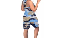 Image 2 of Blue Camouflage Romper