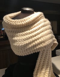 Image 2 of Hand Knit Norwegian Silk Wrap - Luxurious 