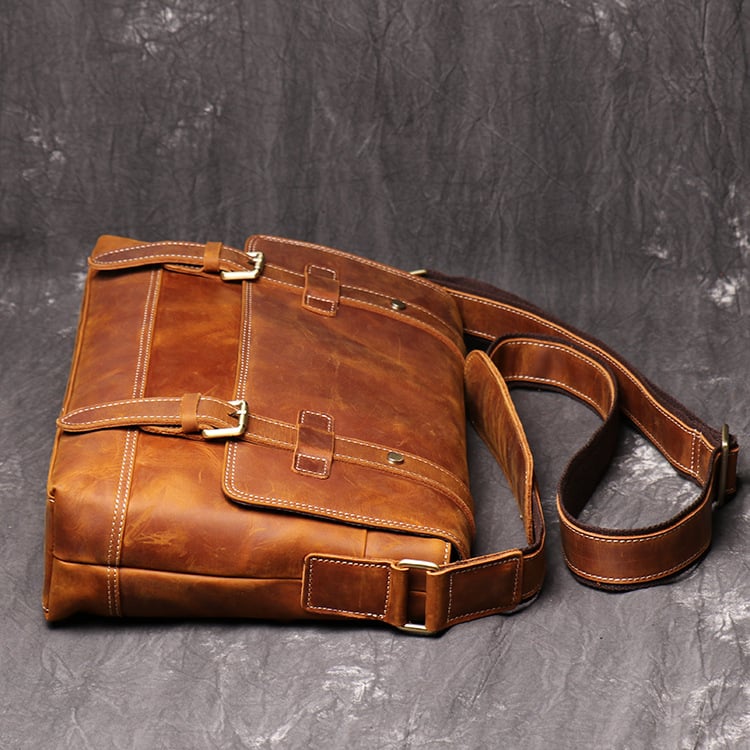 leather messenger bag for men sale