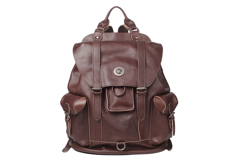 Image of Large Leather Backpack Handmade Vintage Men Travel Backpack NP03