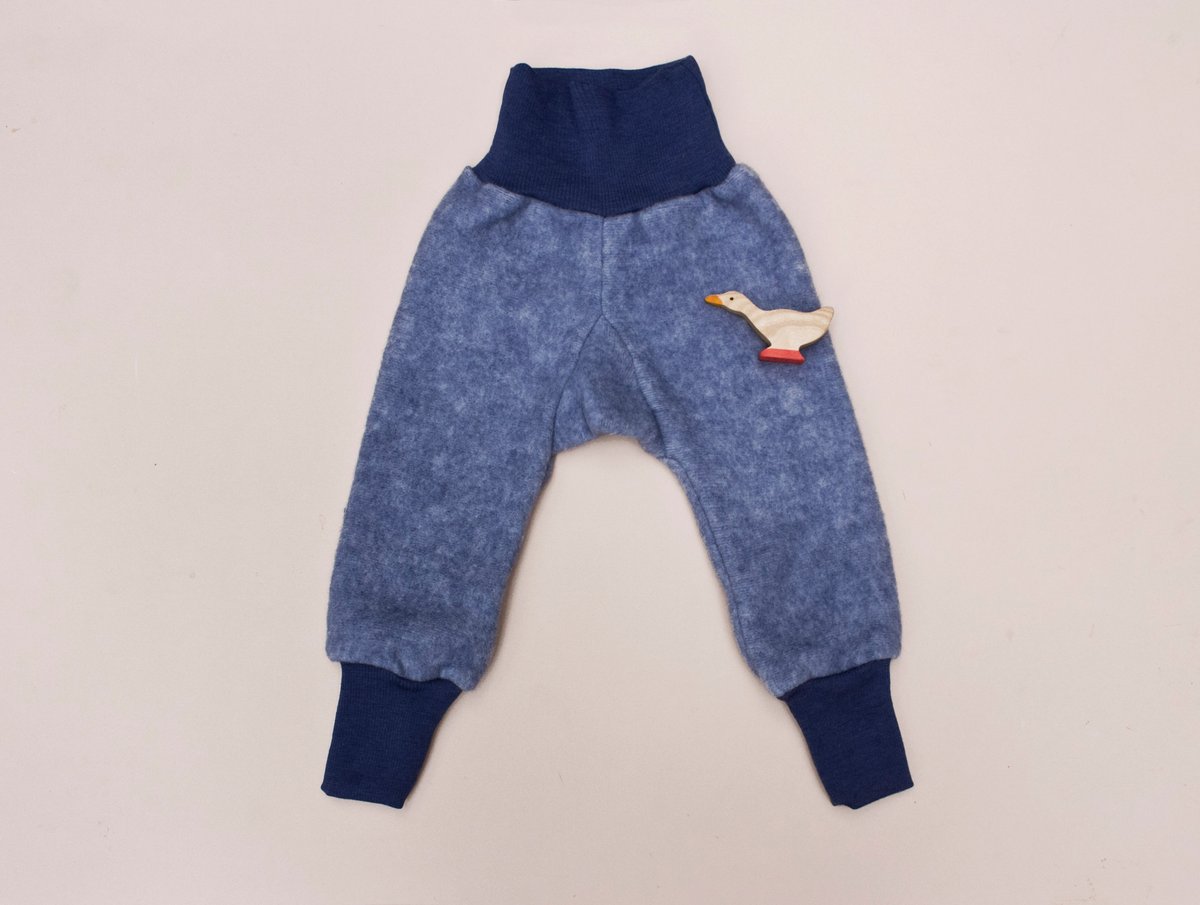 Image of Cosilana merino wool /cotton fleece pants navy