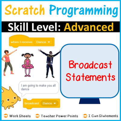 Image of Scratch Programming Broadcast Blocks Skill Level Advanced Distance Learning