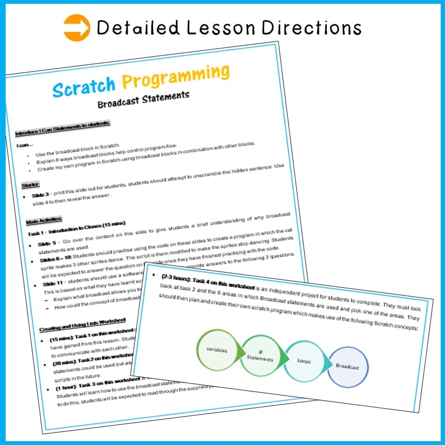 Image of Scratch Programming Broadcast Blocks Skill Level Advanced Distance Learning