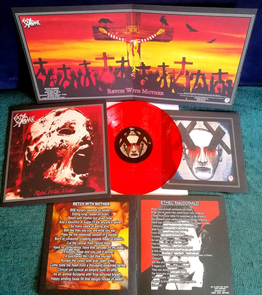 Image of Exit-stance. new release " Retch with mother" Ltd edition 10" red vinyl