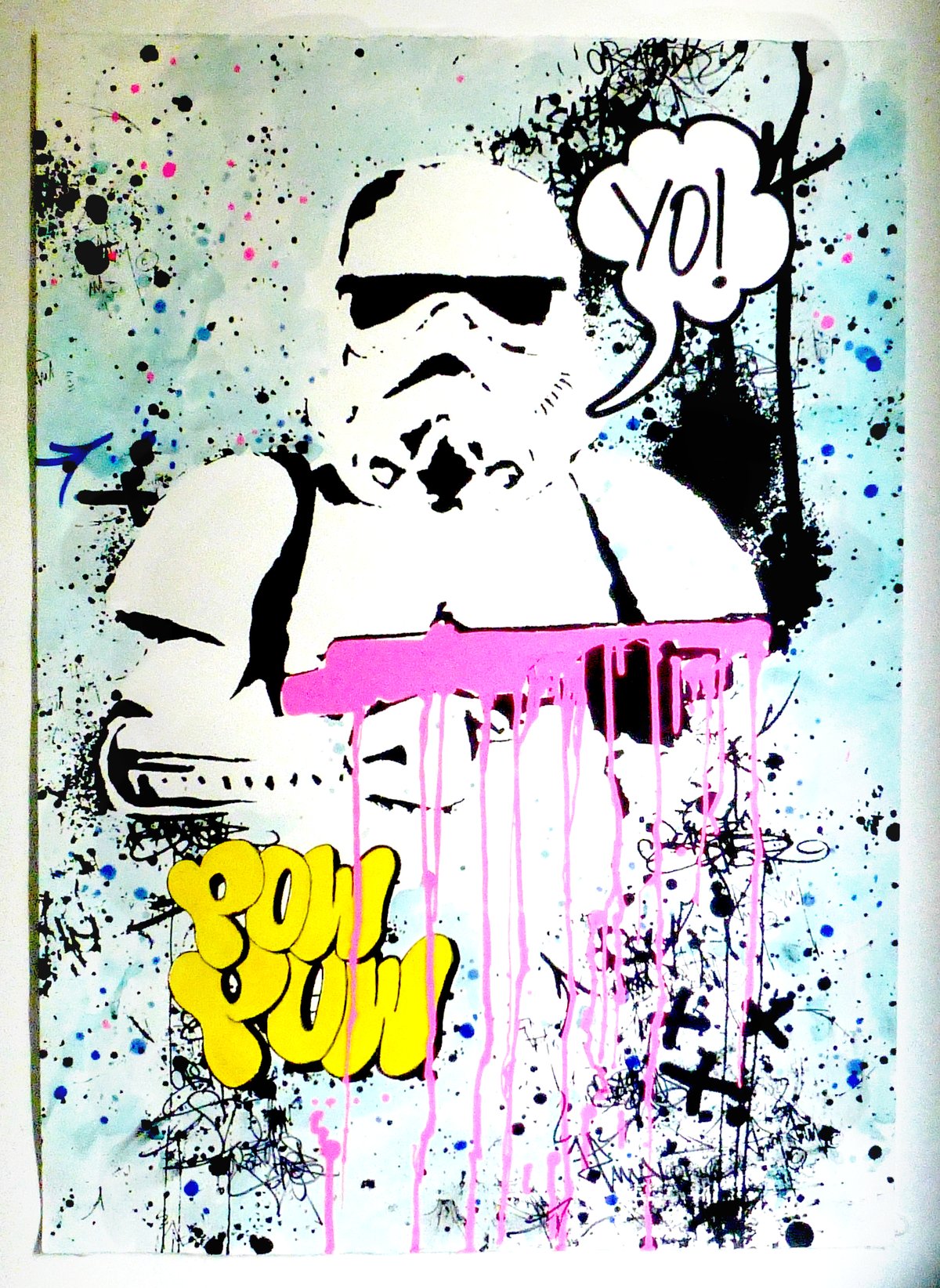 Image of YO! Star Wars Stormtrooper. (Pink edition hand painted, signed)