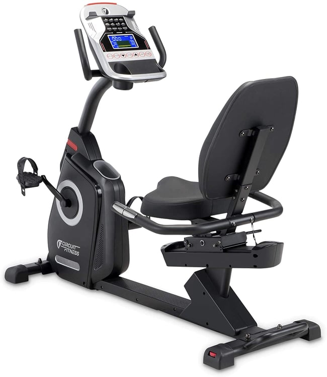 Circuit Fitness Magnetic Recumbent Exercise Bike With 15 Programs 300 Lb Capacity Amz 587r Human Fitness Store
