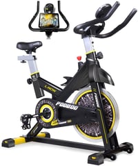 pooboo Indoor Cycling Bike, Belt Drive Indoor Exercise Bike,Stationary Bike LCD Display for Home Car