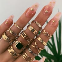 Image 1 of Dona's 13 Piece Bohemian Rings Set