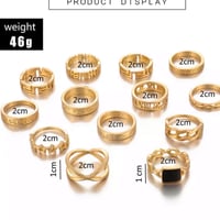 Image 2 of Dona's 13 Piece Bohemian Rings Set