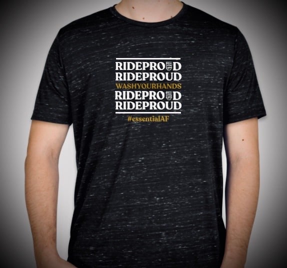 Image of #RideProud EssentialAF T-Shirt - Black Marble