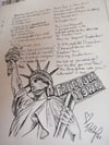 Personalized Lyric/drawing sheet 