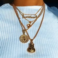 Image 1 of Sweetheart Layered Chain 