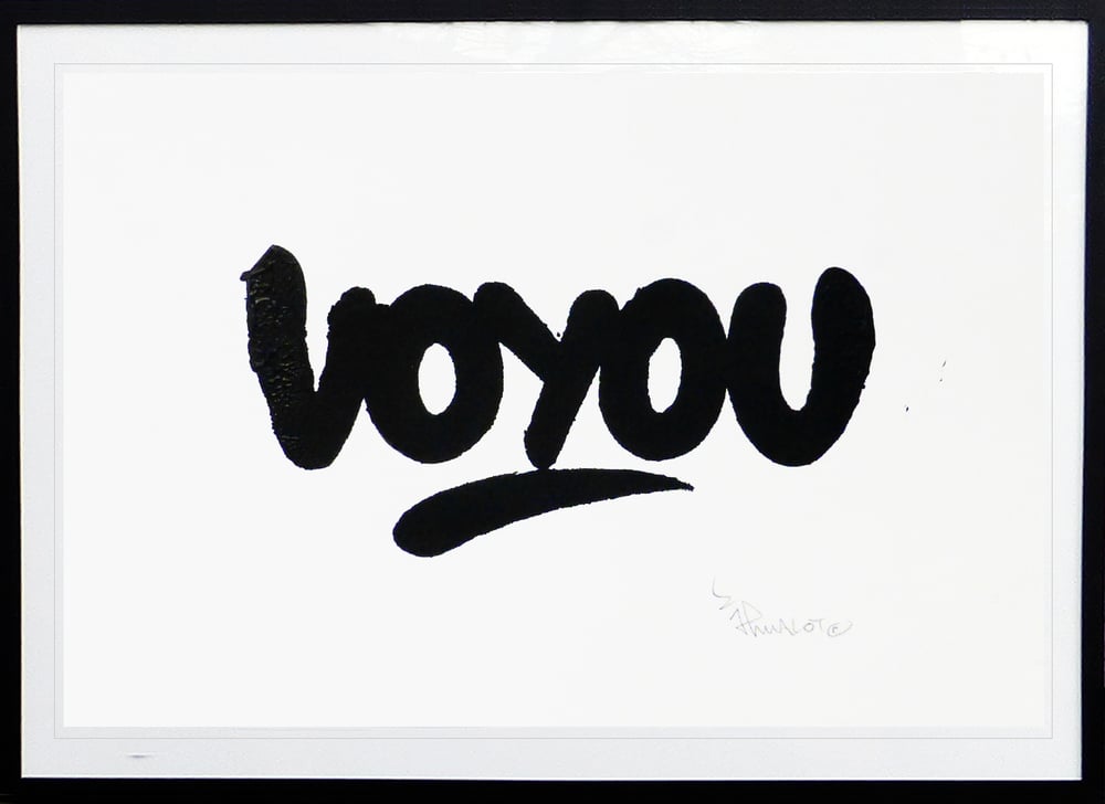 ART VOYOU Mini screen print 30x20 cm. Signed.