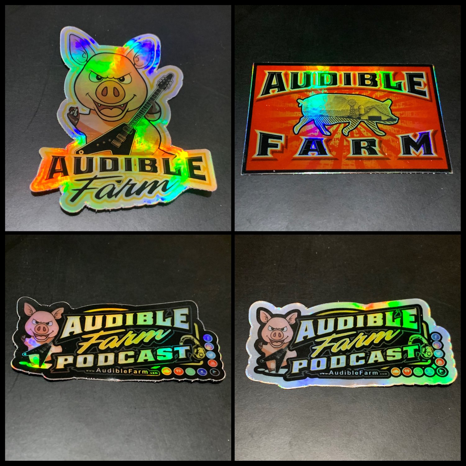 Audible Farm Holographic Stickers