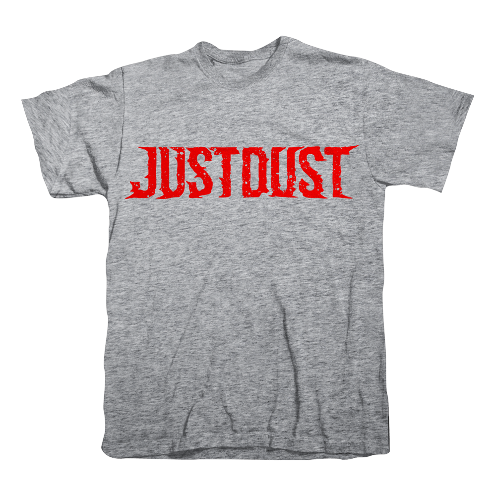 Image of Just Dust logo Tee (Red on Gray) *FREE Shipping*