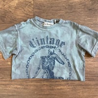 Image 1 of Vintage Skeleton Cropped Bleached Graphic T-shirt