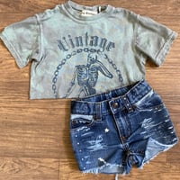 Image 2 of Vintage Skeleton Cropped Bleached Graphic T-shirt