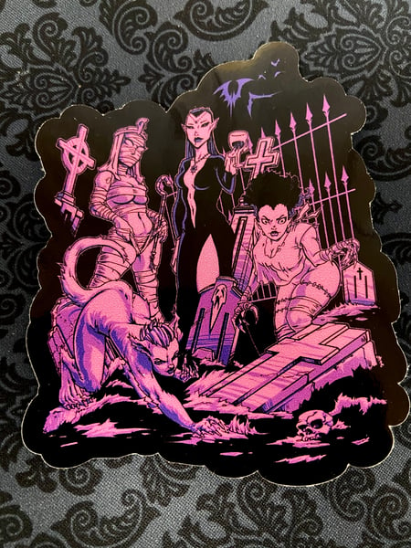 Image of Cursed Babes Graveyard sticker 