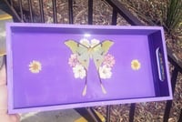 Luna Moth Wooden and Epoxy XL Tray