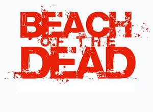 Image of Beach Of The Dead vinyl sticker (Red) only. 