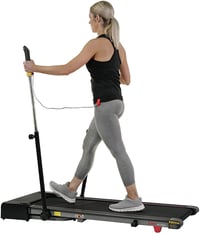 Sunny Health & Fitness Slim Folding Treadmill Trekpad with Arm Exercisers - SF-T7971, Black