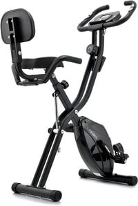 Lanos Folding Exercise Bike with 10-Level Adjustable Magnetic Resistance | Upright and Recumbent Fol