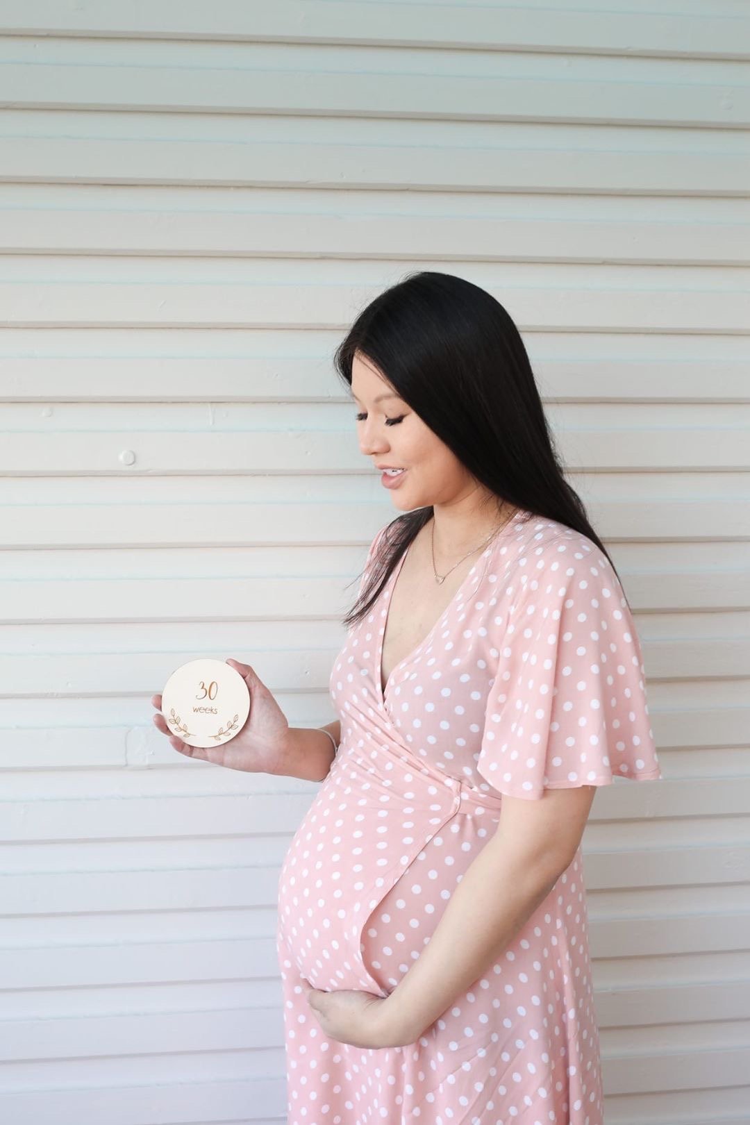 Image of Poppy Script Pregnancy Milestone Plaques  