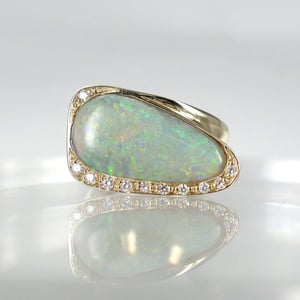 Image of Contemporary design opal ring