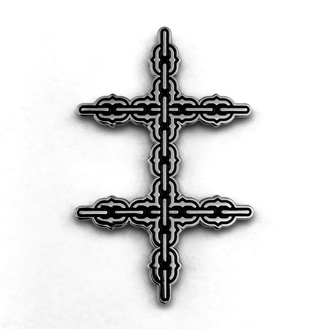 Image of Conjoined Cross Chain Pin