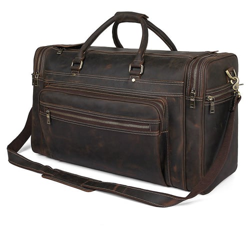 50L Extra Large Vintage Leather Travel Bag Duffle Luggage Bag JWD7317 ...