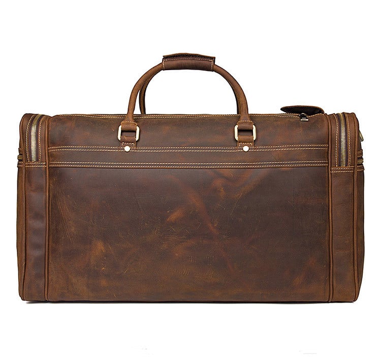 50L Extra Large Vintage Leather Travel Bag Duffle Luggage Bag JWD7317