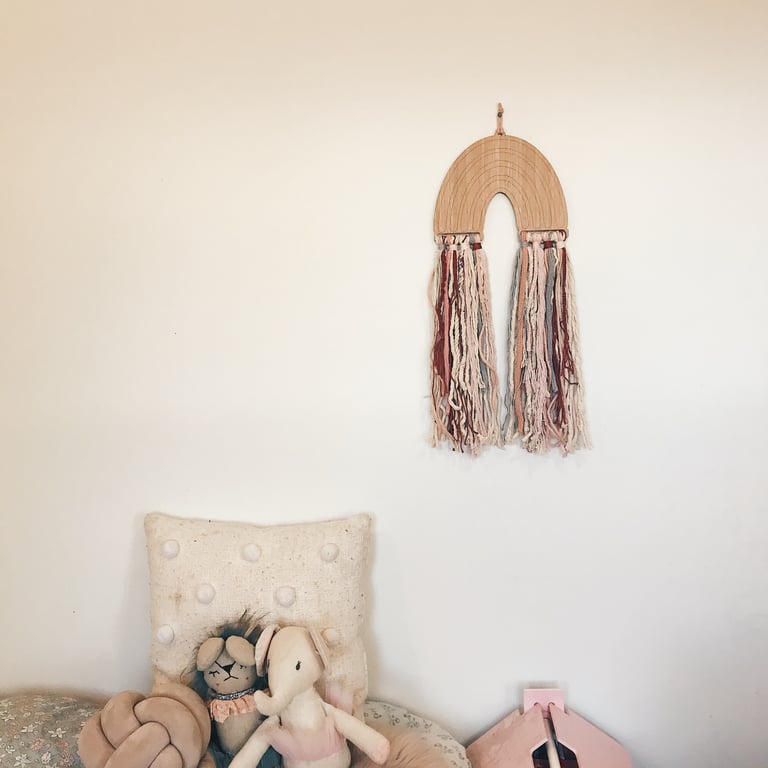 'Dusty Rose' Wooden Rainbow Image 2