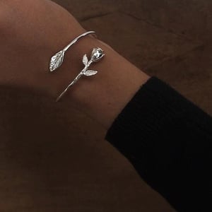 Image of Rosa silver cuff bracelet