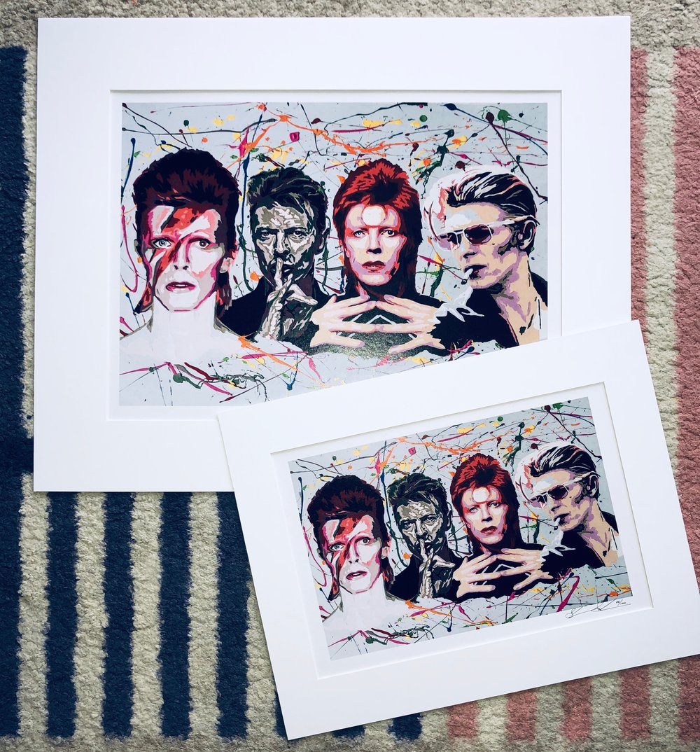 David Bowie Fourfold Limited Edition Print