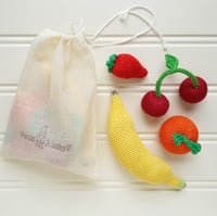 Crocheted fruit set - play pretend soft toy - toddler gift