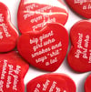 Big Giant Girl - Heart Shaped Button