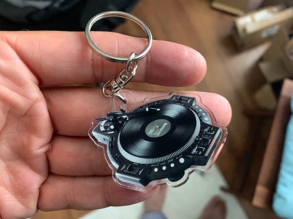 Image of QFO Black keychain